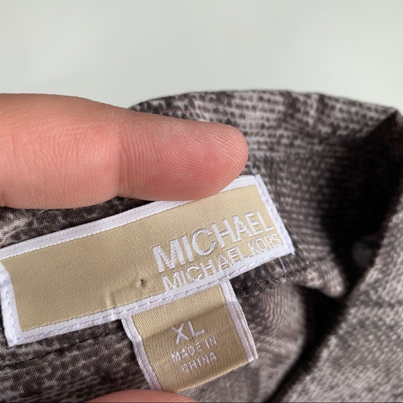 MICHAEL Michael Kors Snake Print Button Front XL - Picture 2 of 6